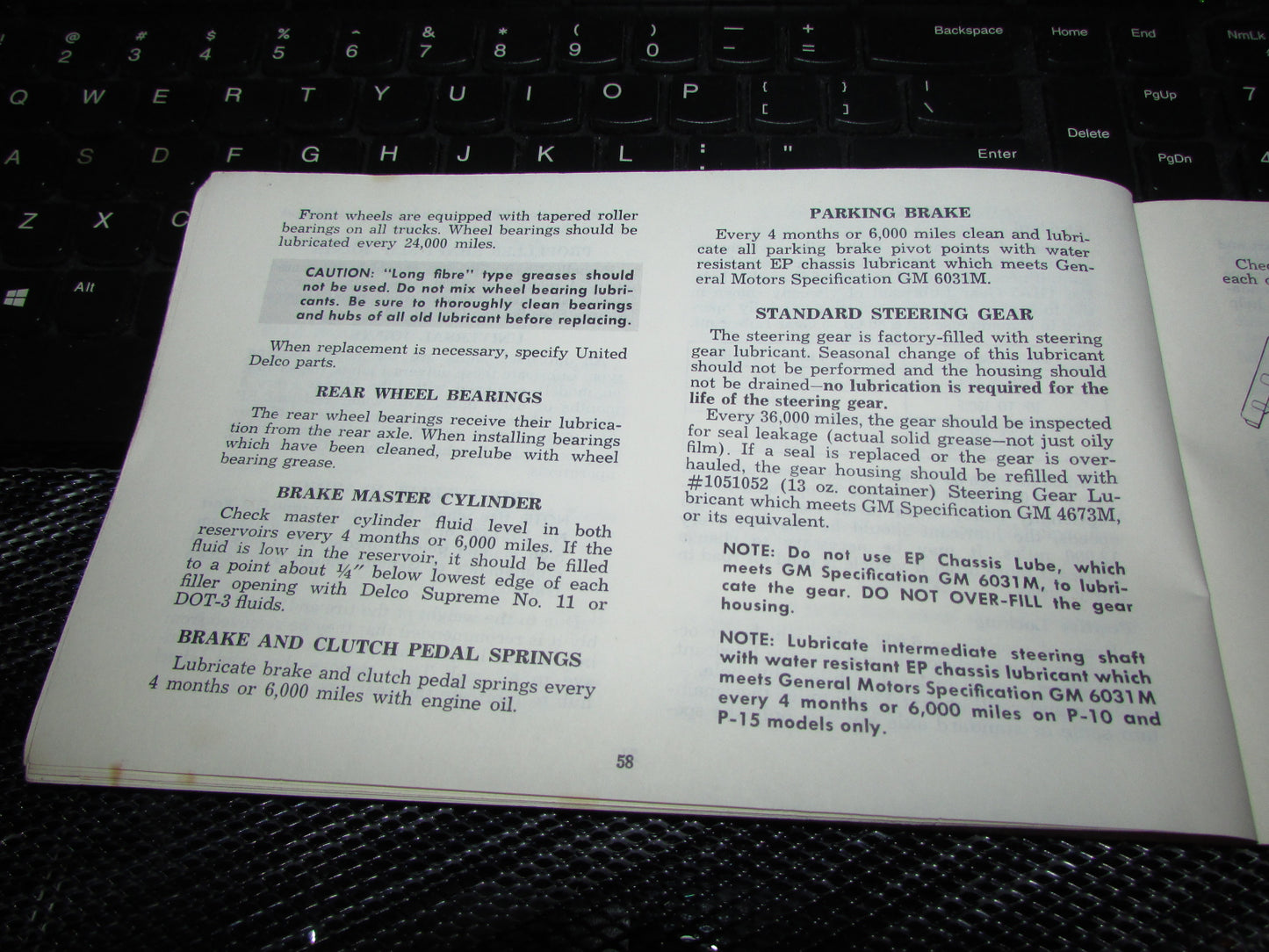 Chevrolet Light Duty Truck Gasoline (1974) Owners Manual