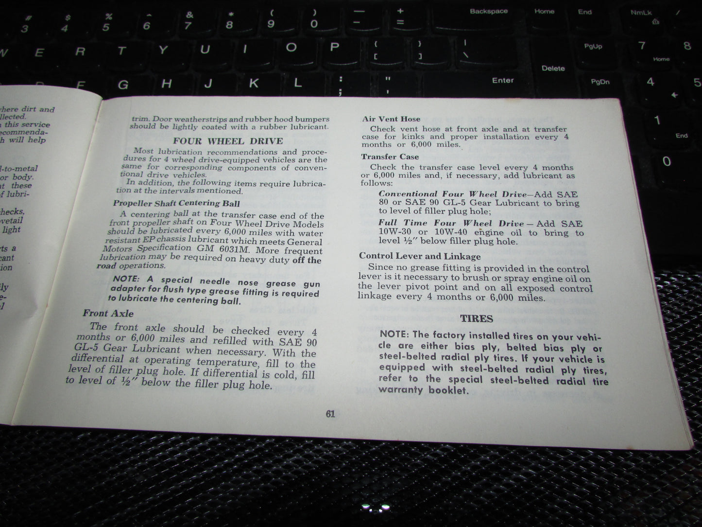 Chevrolet Light Duty Truck Gasoline (1974) Owners Manual