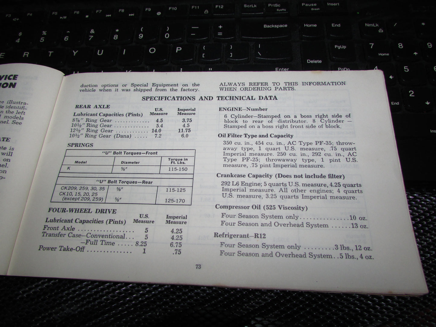 Chevrolet Light Duty Truck Gasoline (1974) Owners Manual