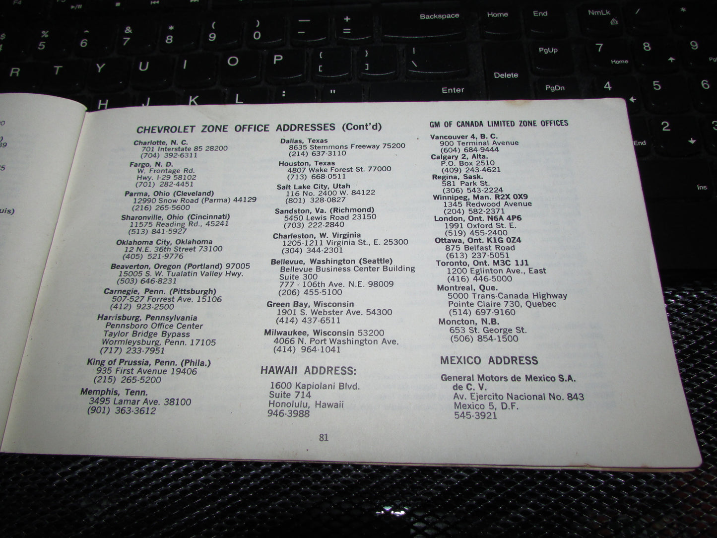 Chevrolet Light Duty Truck Gasoline (1974) Owners Manual