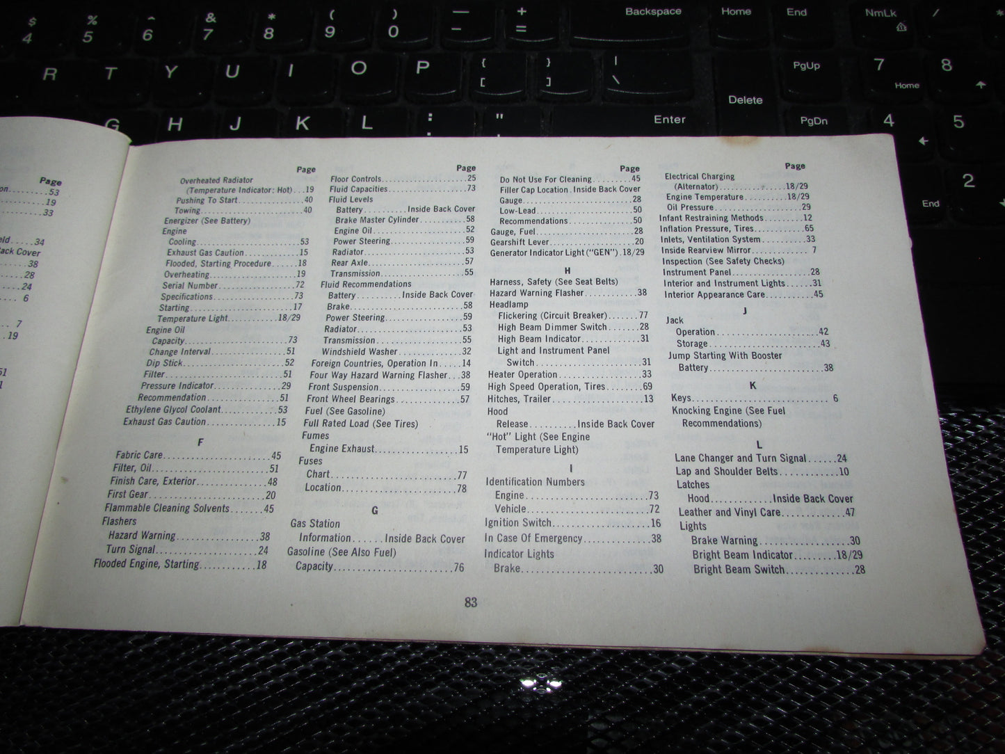 Chevrolet Light Duty Truck Gasoline (1974) Owners Manual