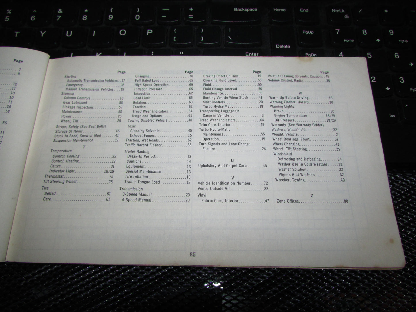 Chevrolet Light Duty Truck Gasoline (1974) Owners Manual