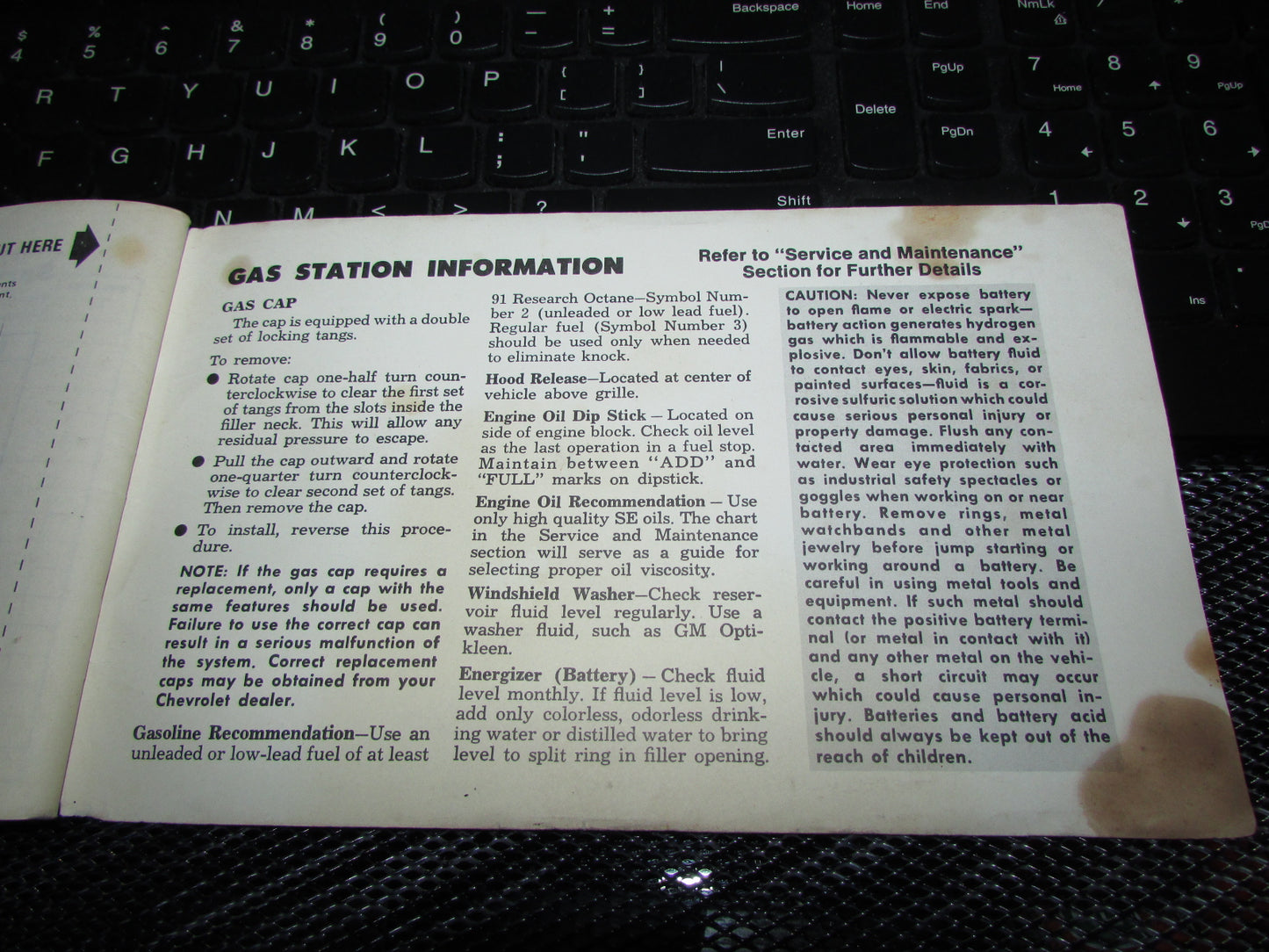 Chevrolet Light Duty Truck Gasoline (1974) Owners Manual