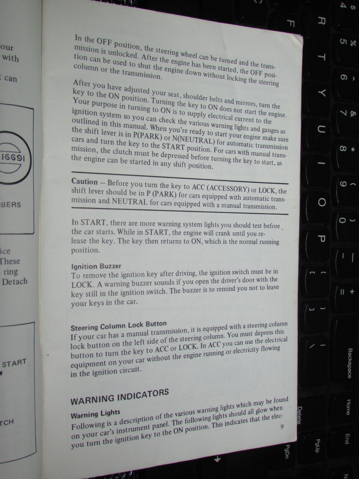 Ford Mustang II (1974) Owners Manual