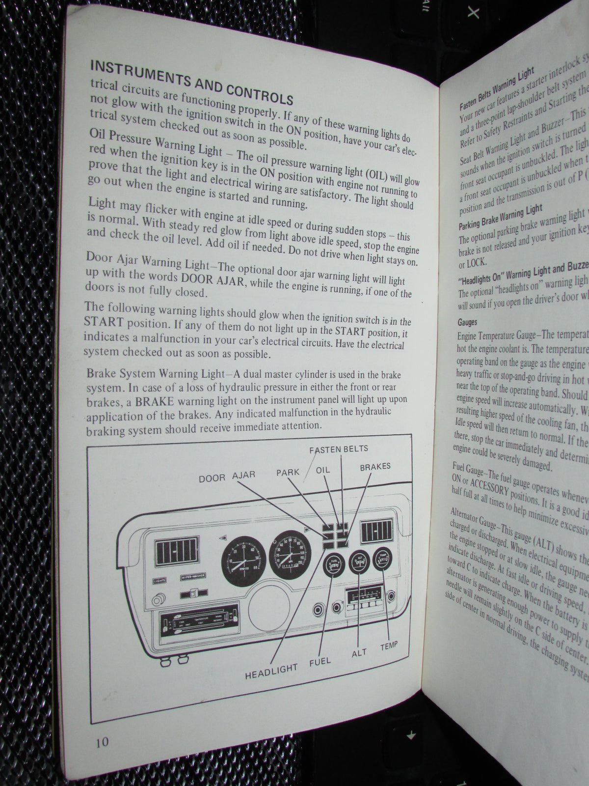 Ford Mustang II (1974) Owners Manual