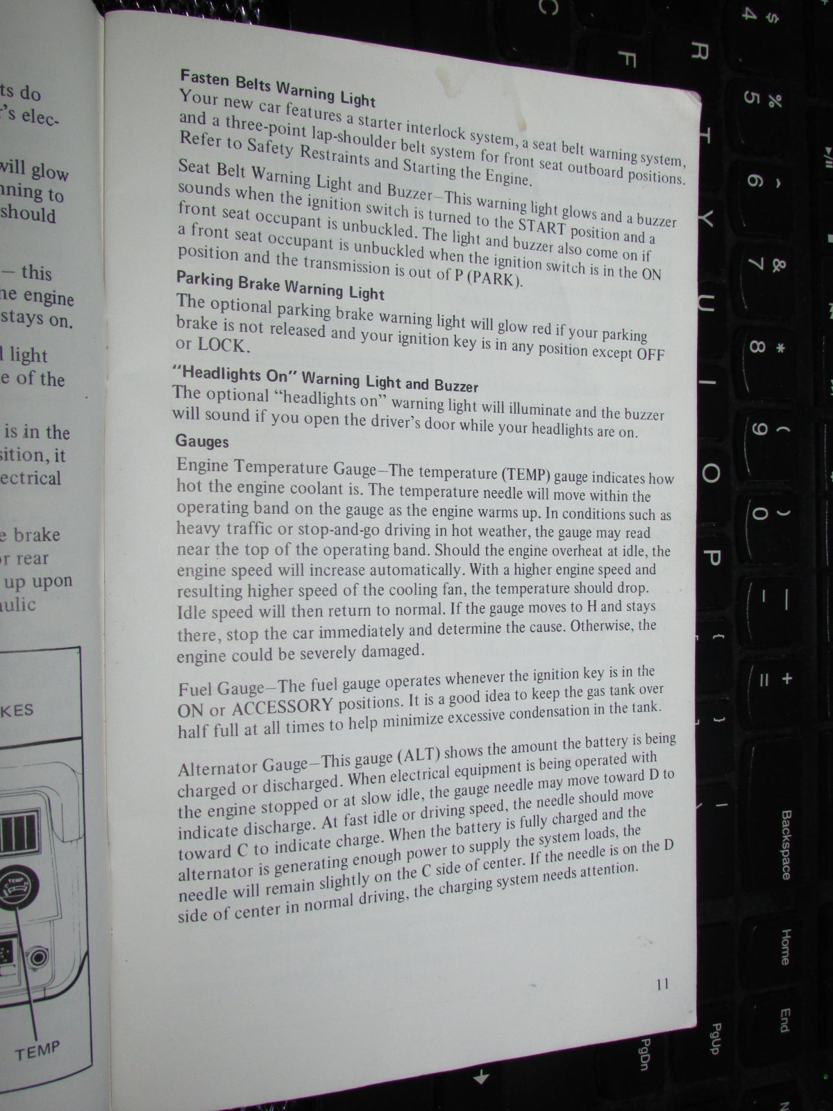 Ford Mustang II (1974) Owners Manual