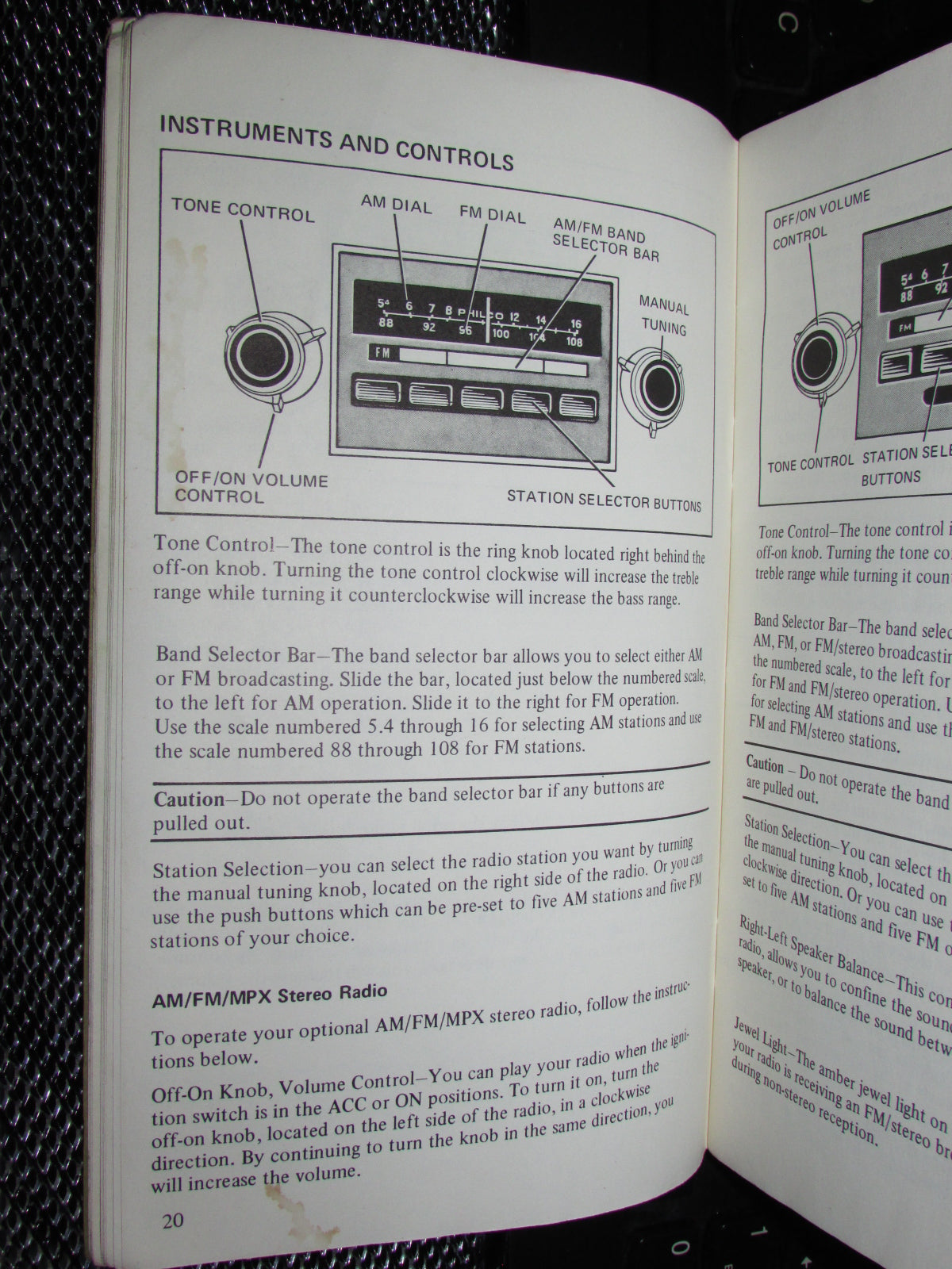 Ford Mustang II (1974) Owners Manual