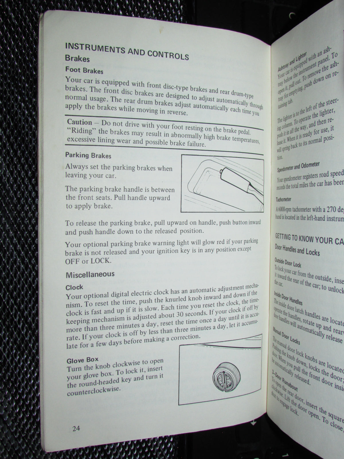 Ford Mustang II (1974) Owners Manual