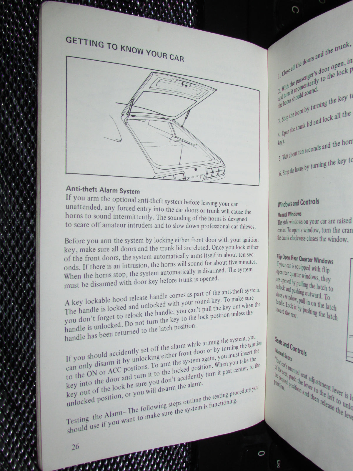 Ford Mustang II (1974) Owners Manual