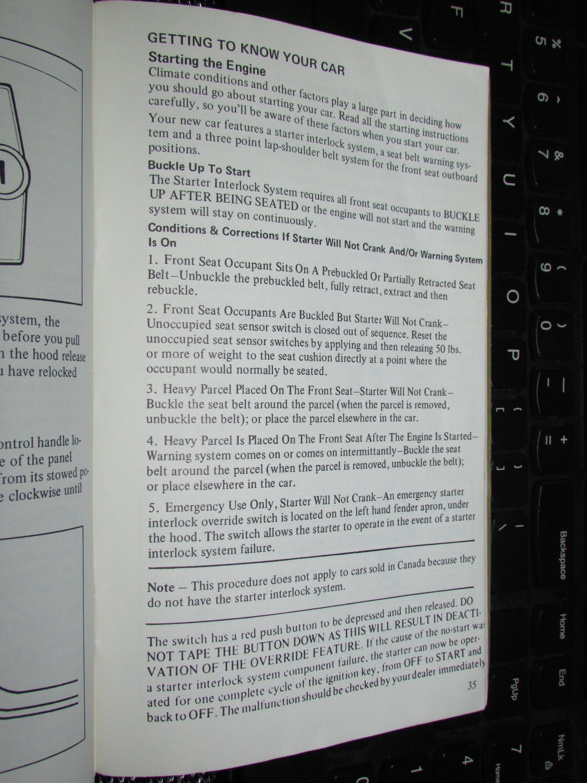 Ford Mustang II (1974) Owners Manual