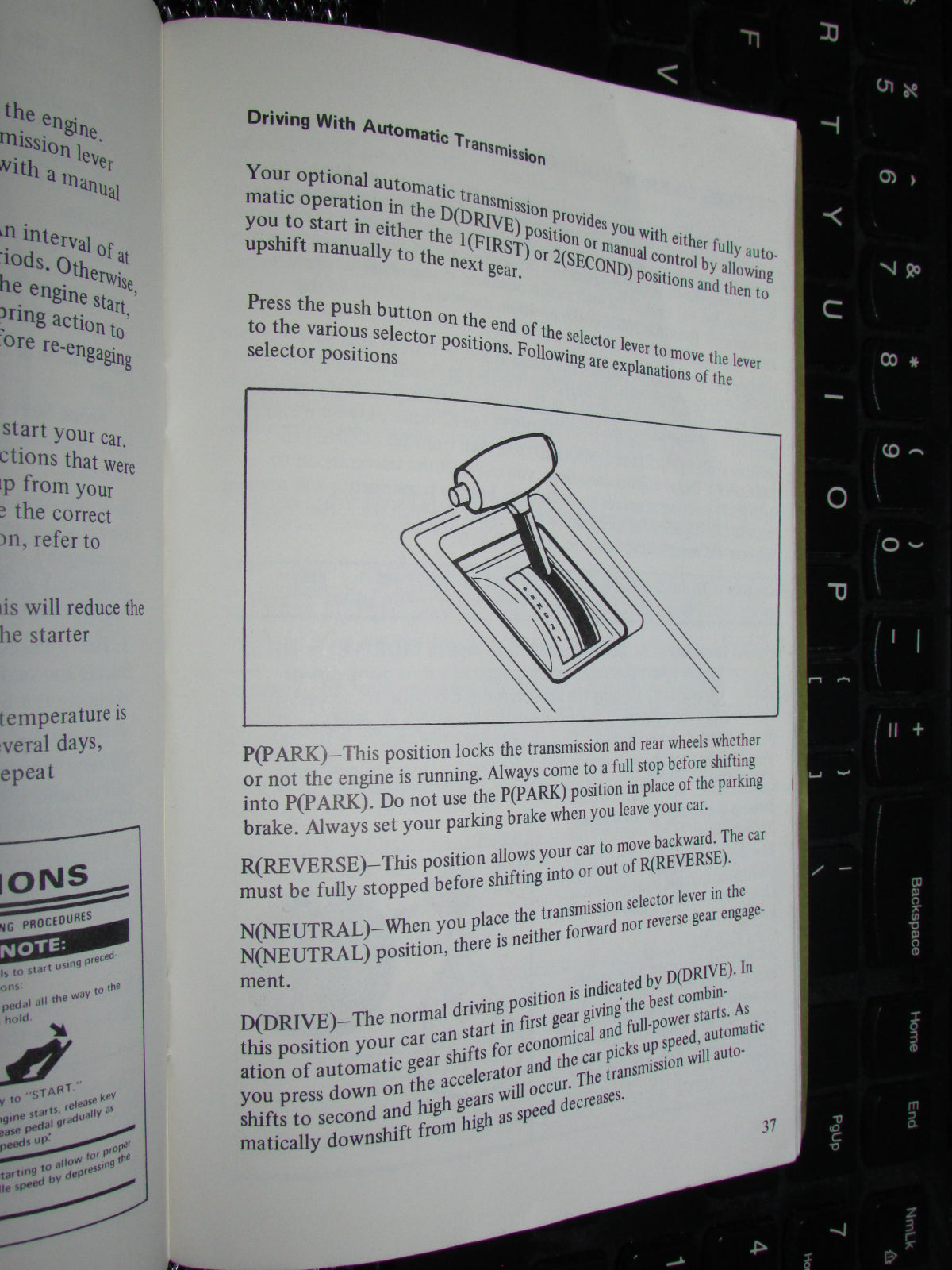 Ford Mustang II (1974) Owners Manual