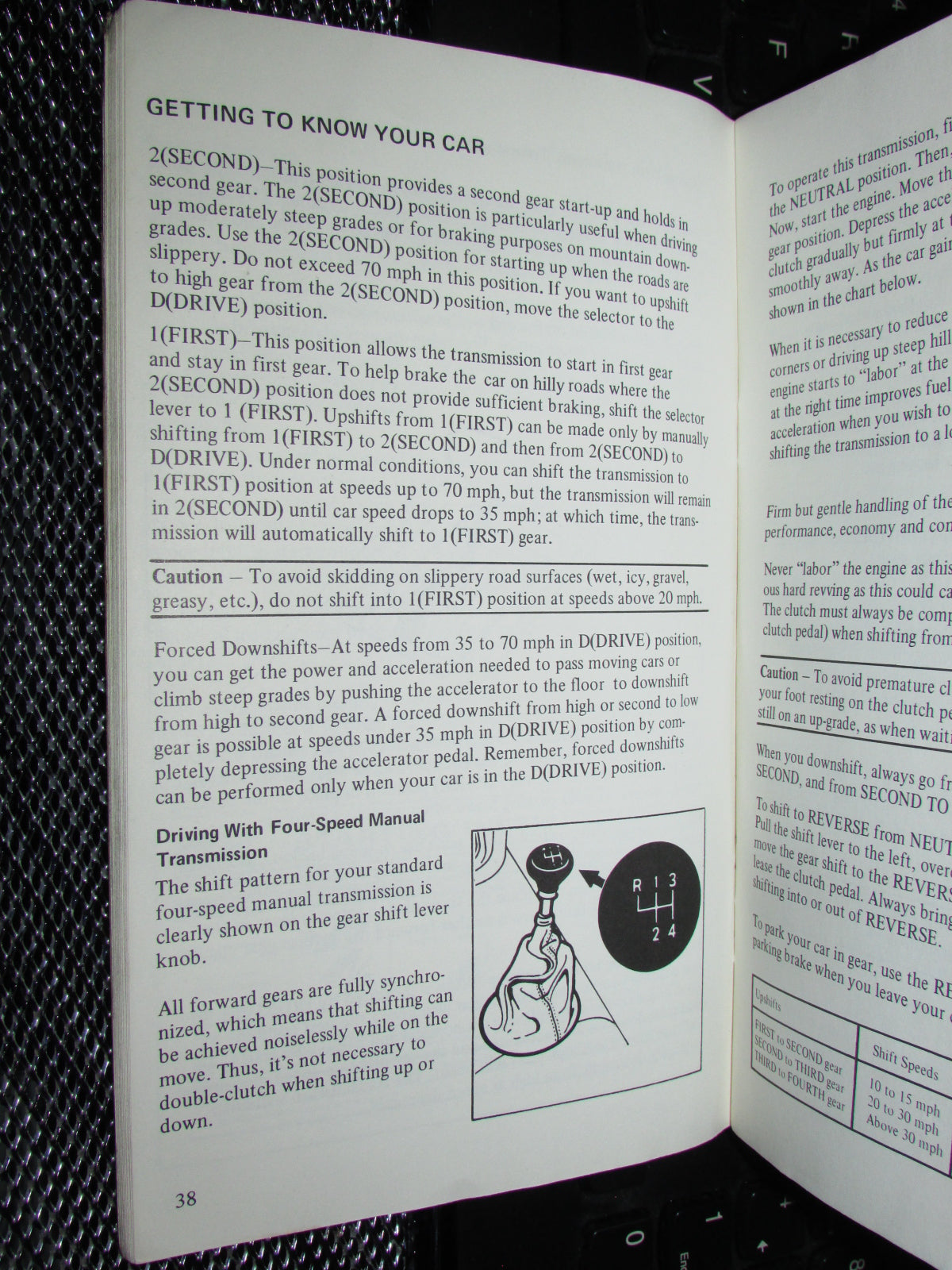 Ford Mustang II (1974) Owners Manual