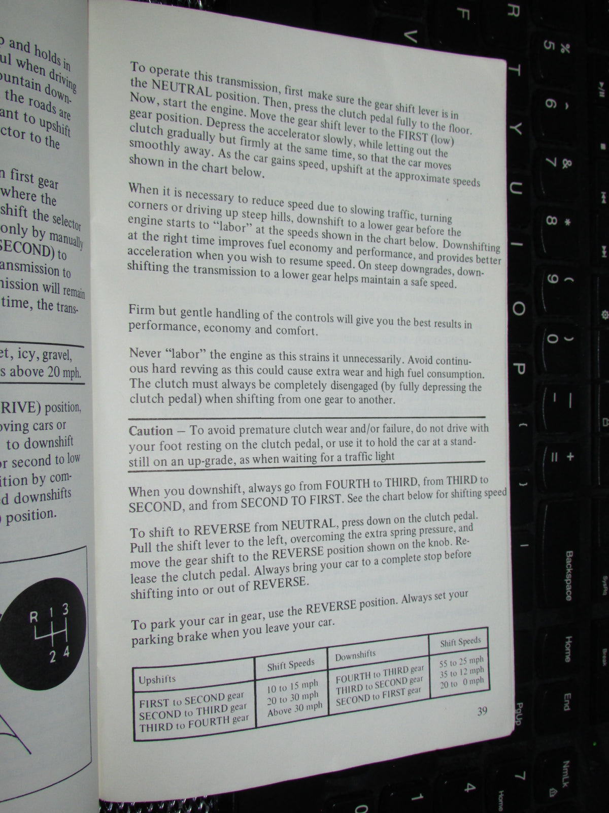 Ford Mustang II (1974) Owners Manual