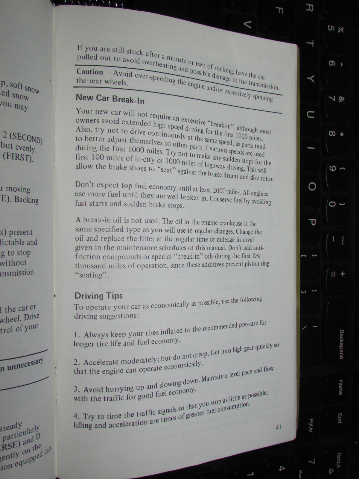 Ford Mustang II (1974) Owners Manual