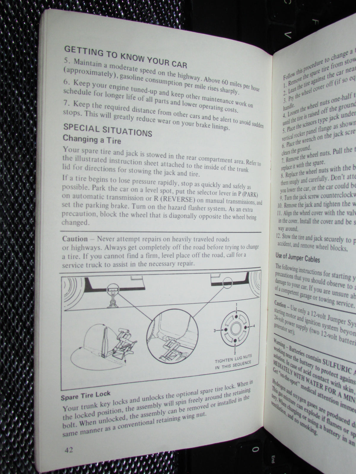 Ford Mustang II (1974) Owners Manual