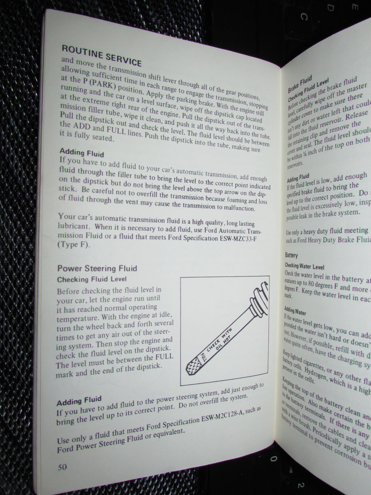 Ford Mustang II (1974) Owners Manual
