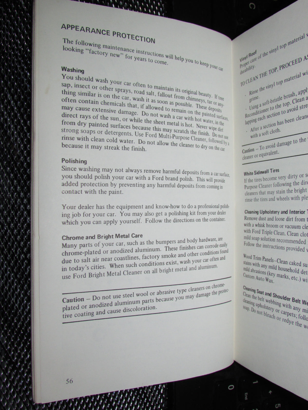 Ford Mustang II (1974) Owners Manual