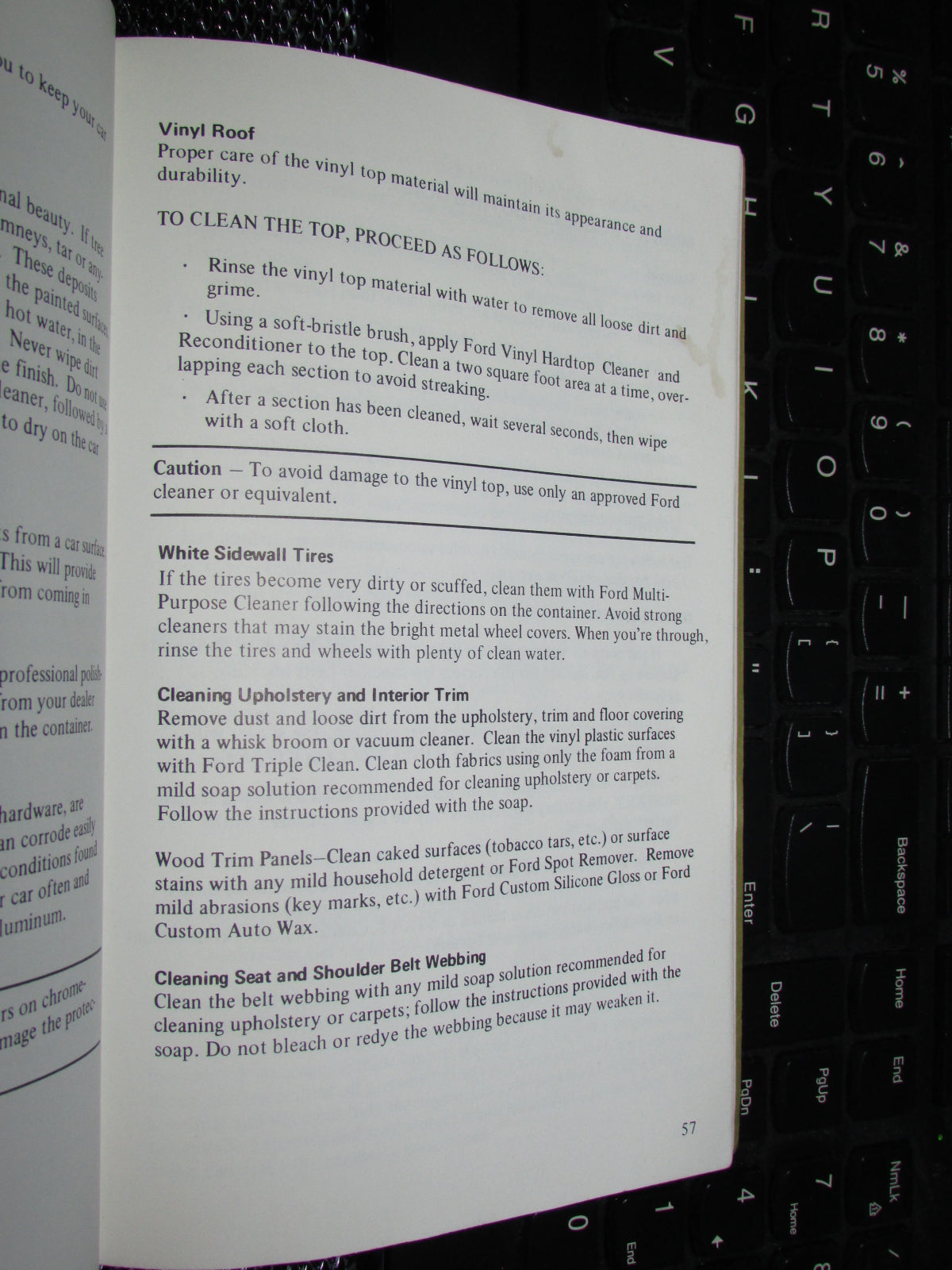 Ford Mustang II (1974) Owners Manual