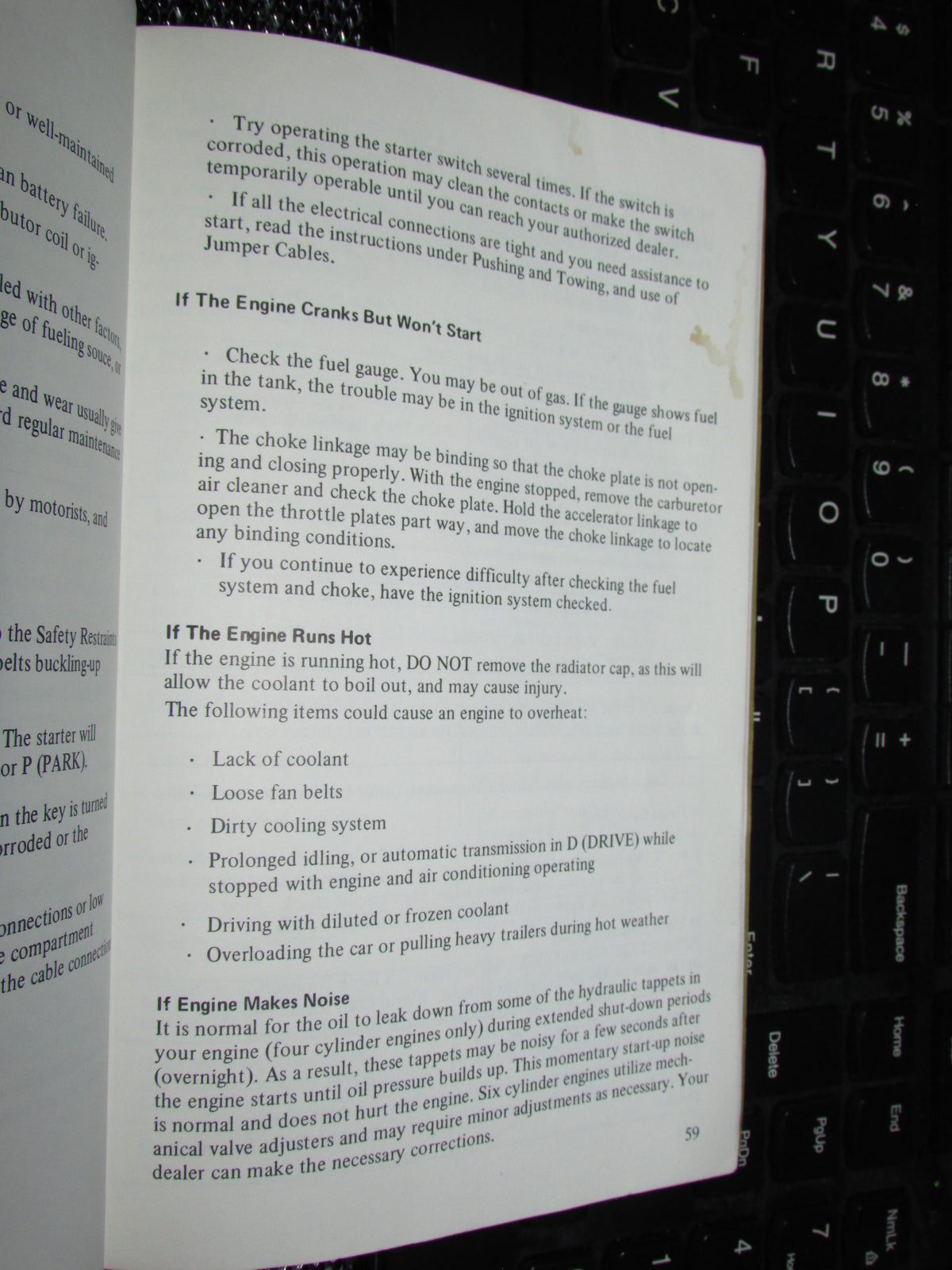 Ford Mustang II (1974) Owners Manual