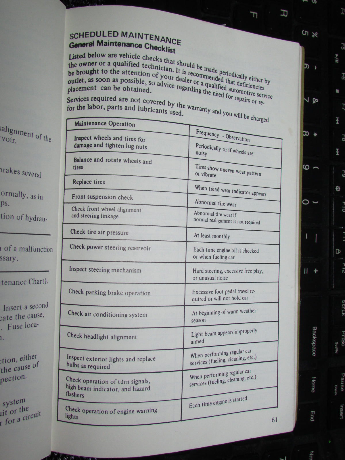 Ford Mustang II (1974) Owners Manual
