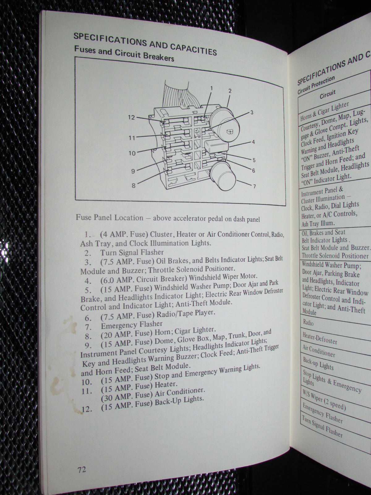 Ford Mustang II (1974) Owners Manual
