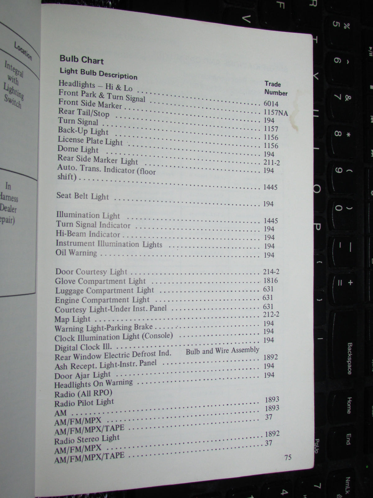 Ford Mustang II (1974) Owners Manual