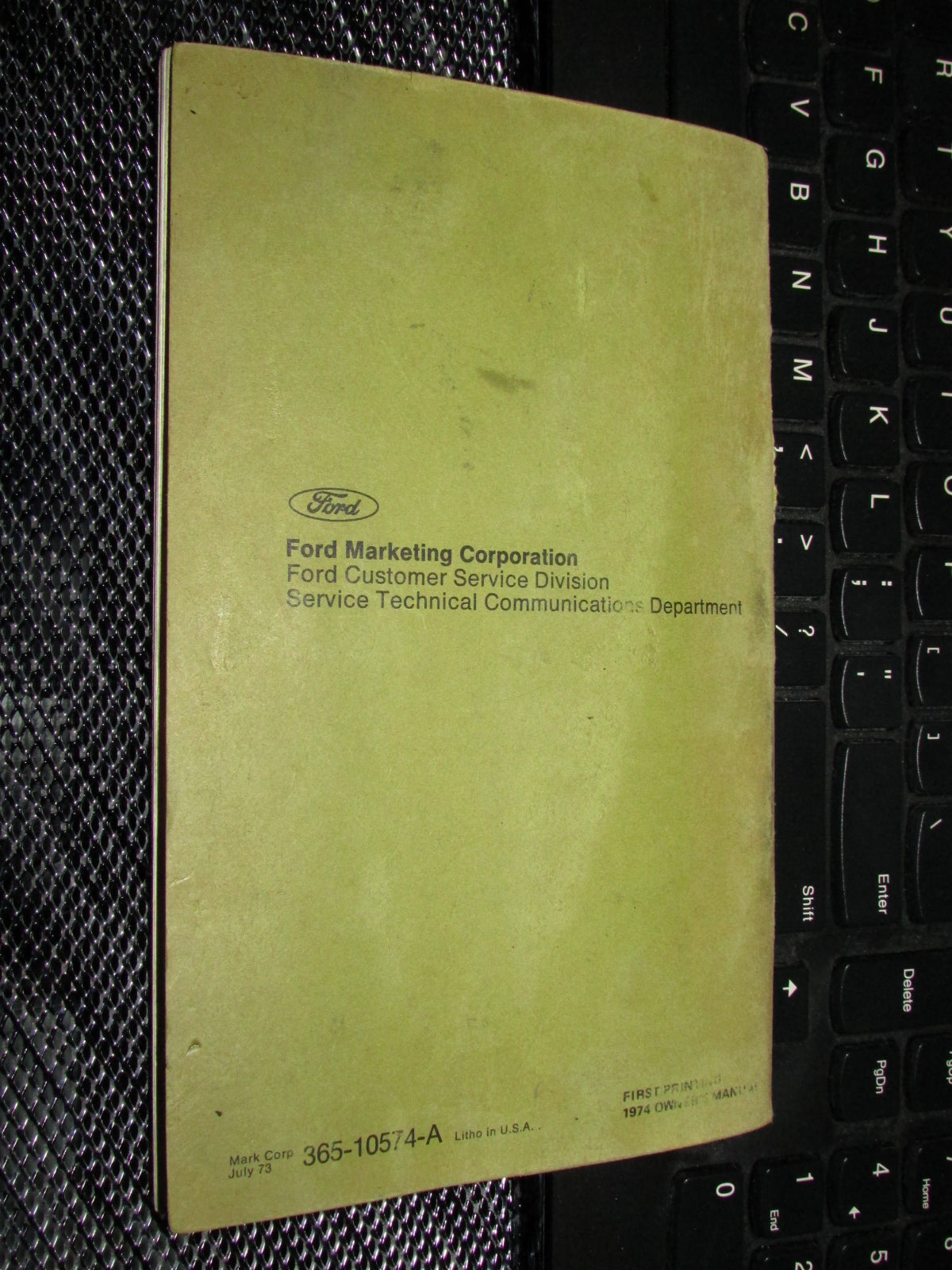 Ford Mustang II (1974) Owners Manual