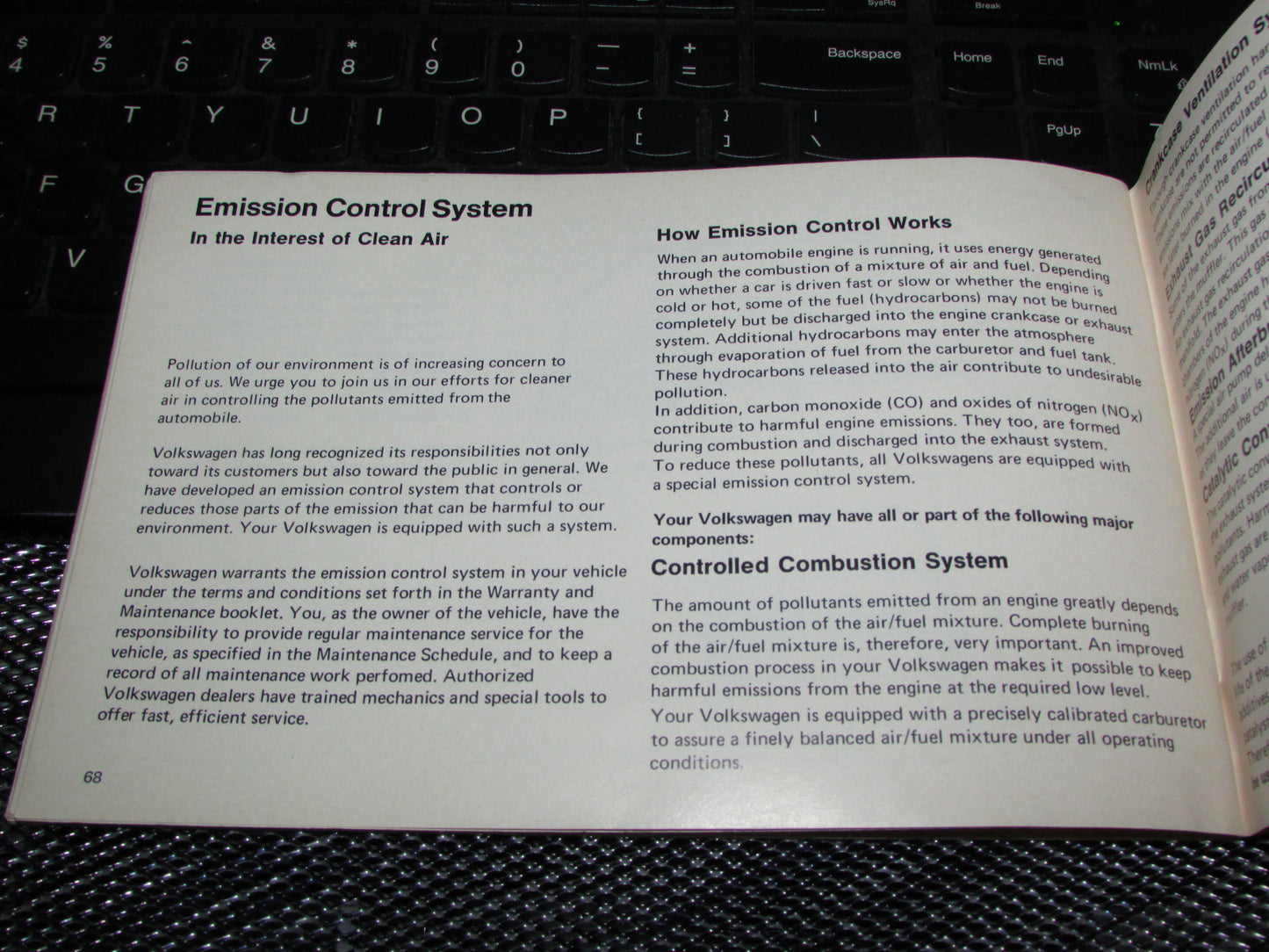 Volkswagen Rabbit (1976) Owners Manual
