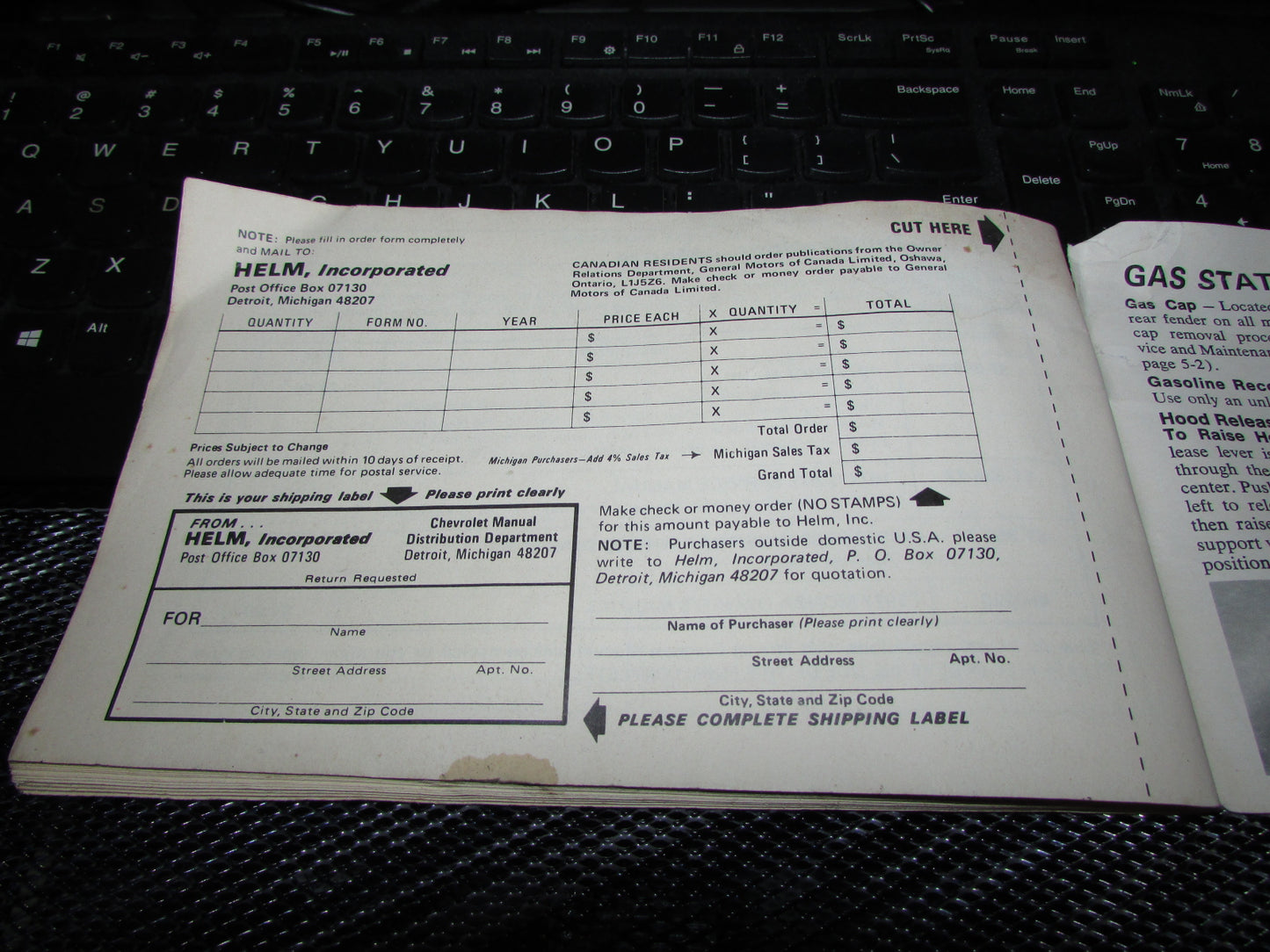 Chevrolet Monza (1977) Owners Manual