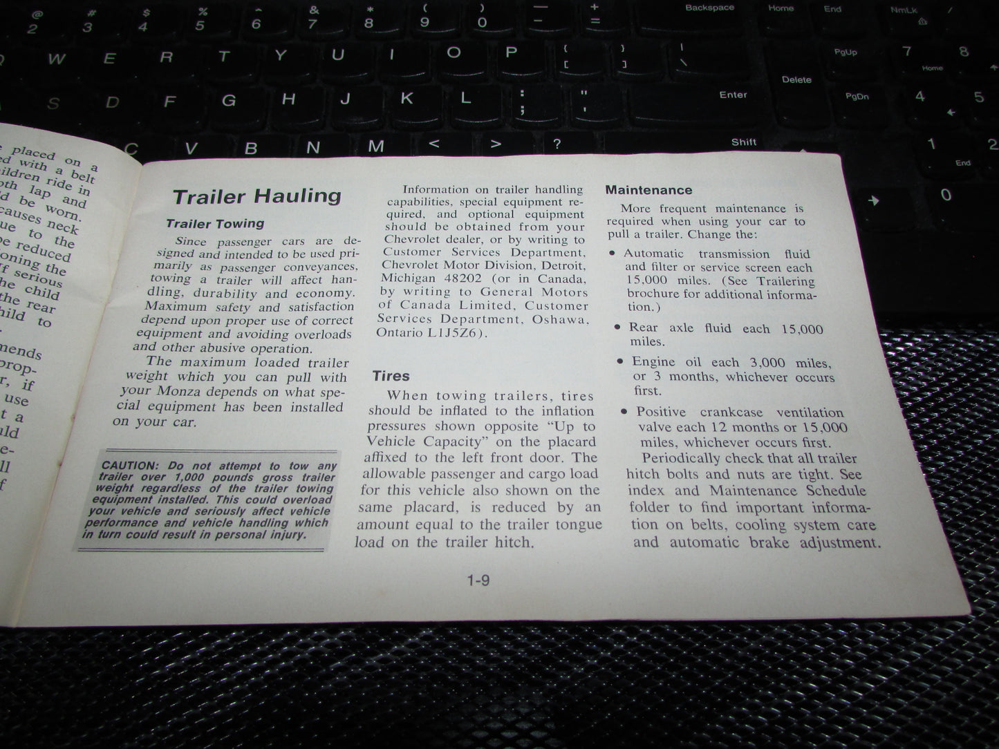 Chevrolet Monza (1977) Owners Manual