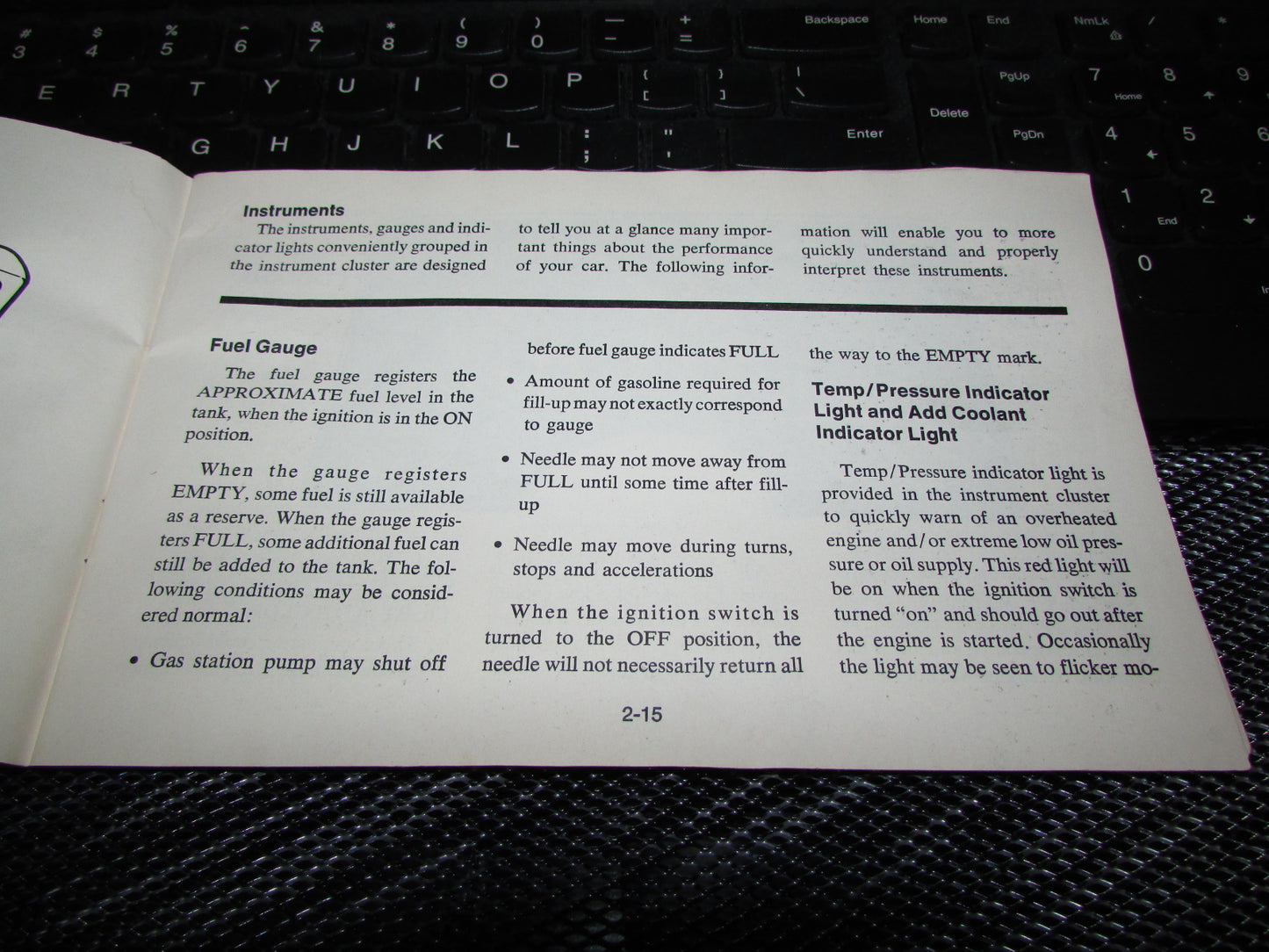 Chevrolet Monza (1977) Owners Manual