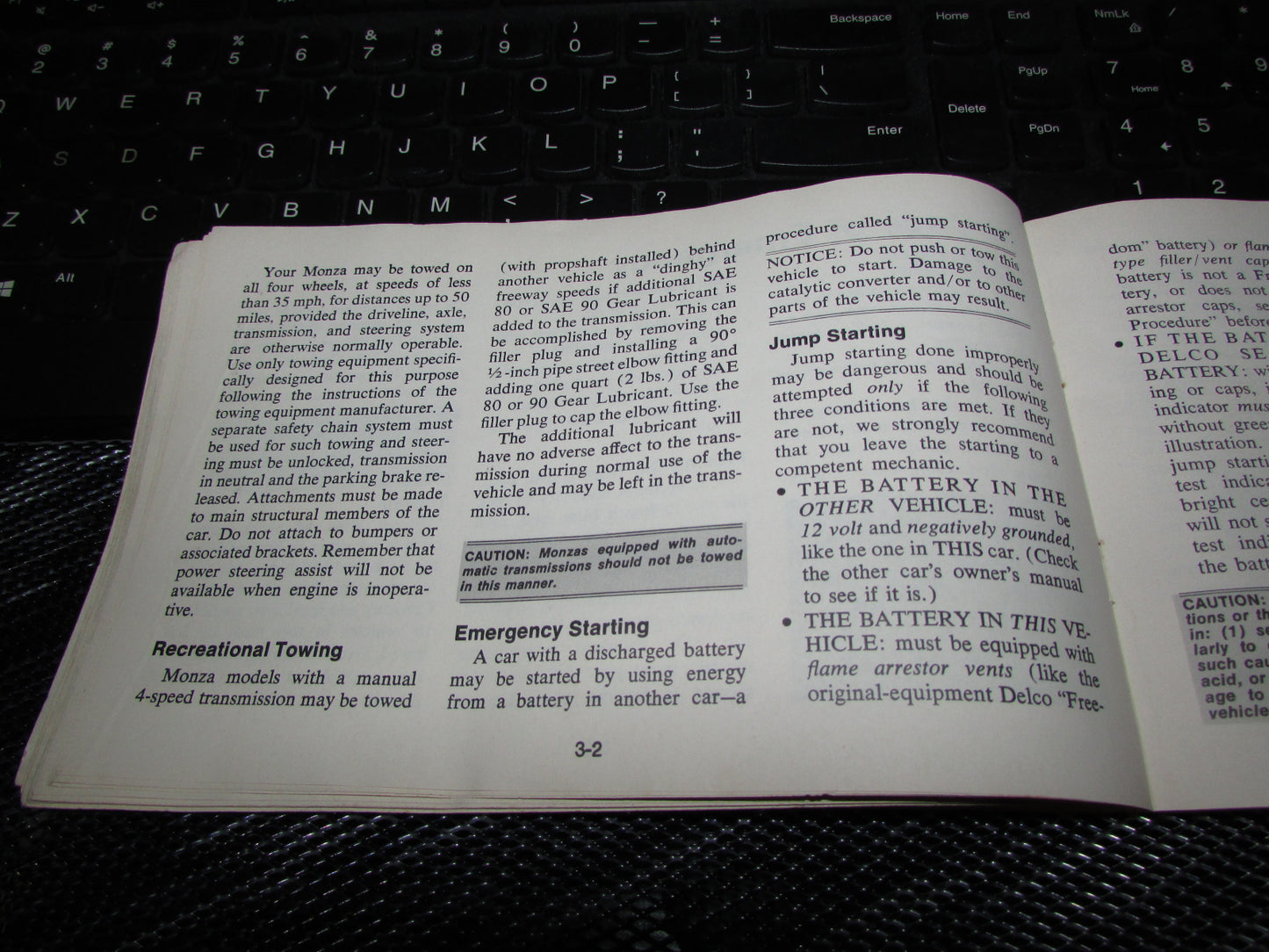 Chevrolet Monza (1977) Owners Manual