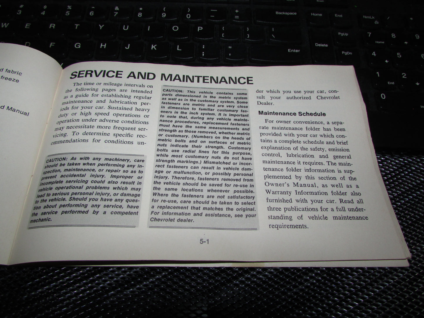 Chevrolet Monza (1977) Owners Manual