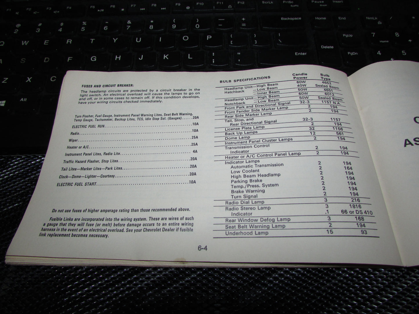 Chevrolet Monza (1977) Owners Manual