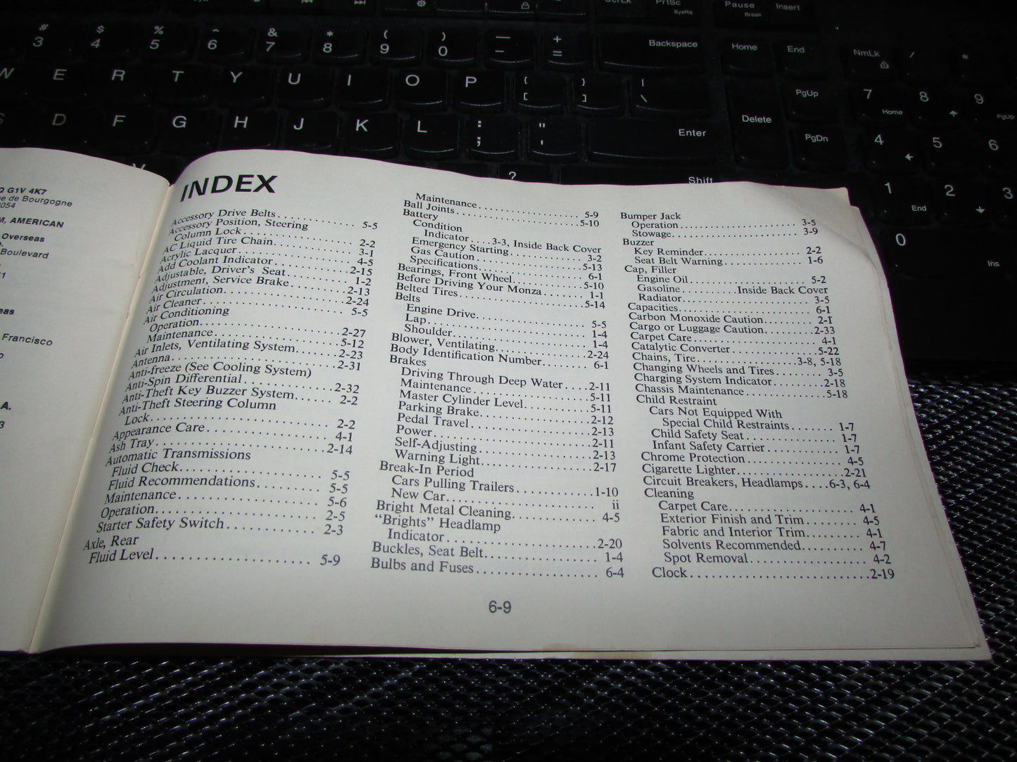 Chevrolet Monza (1977) Owners Manual