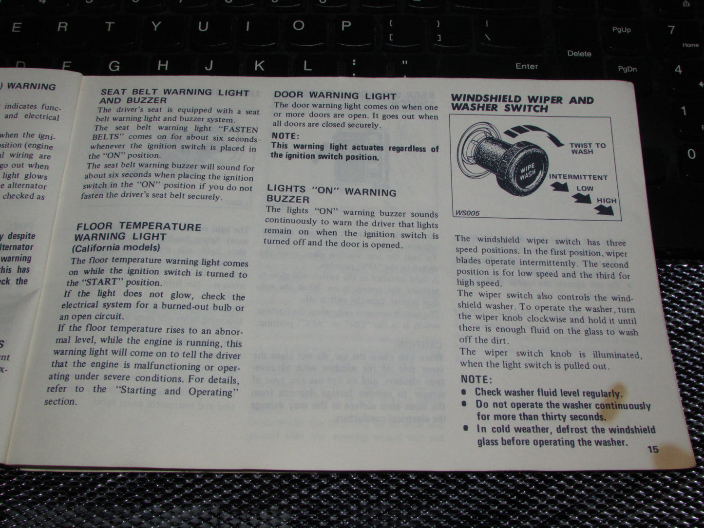 Datsun 200SX (1978) Owners Manual