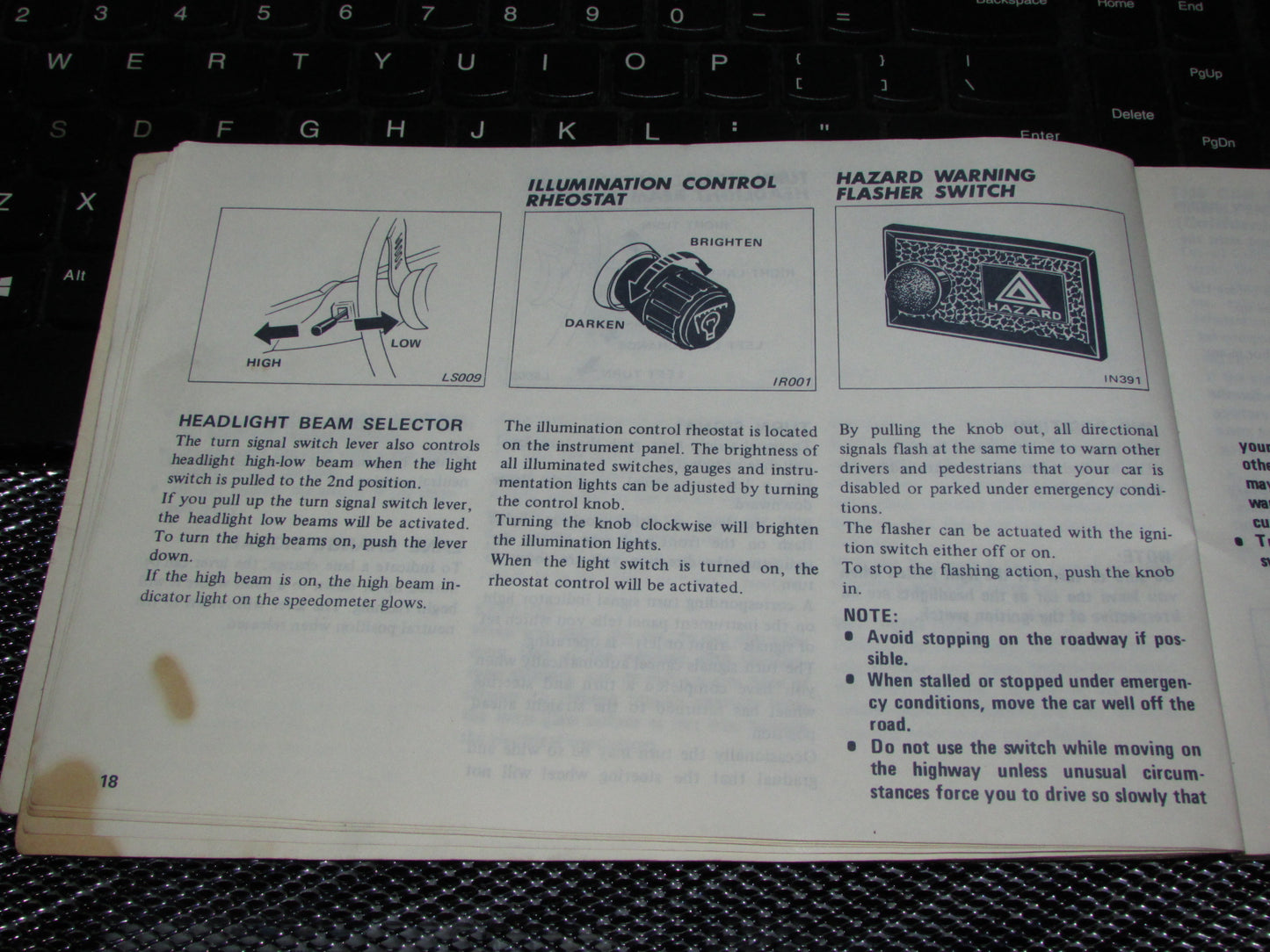 Datsun 200SX (1978) Owners Manual
