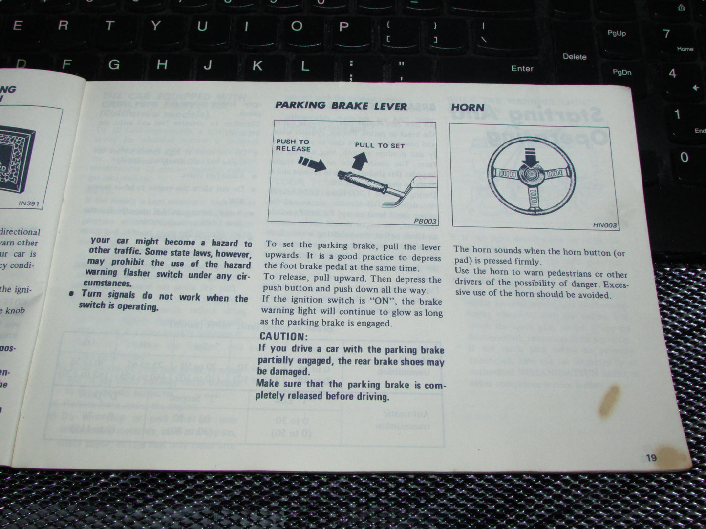 Datsun 200SX (1978) Owners Manual