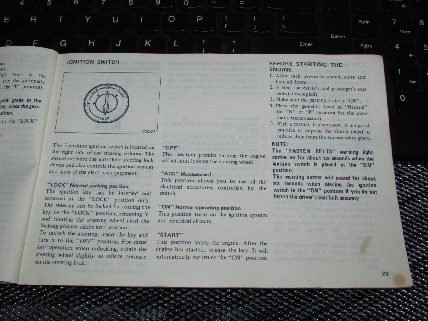 Datsun 200SX (1978) Owners Manual