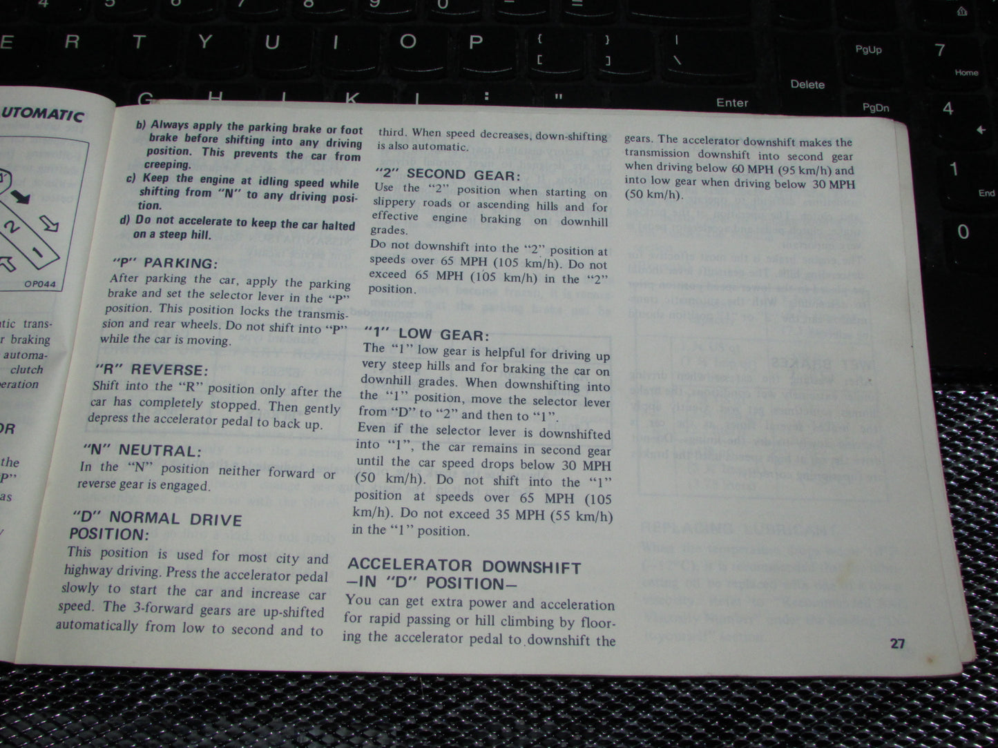 Datsun 200SX (1978) Owners Manual