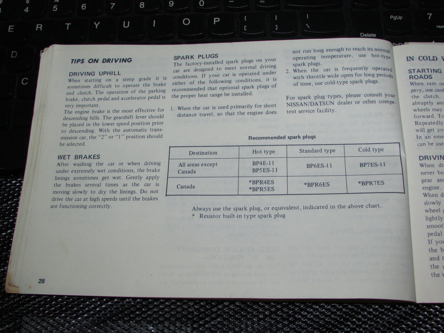 Datsun 200SX (1978) Owners Manual