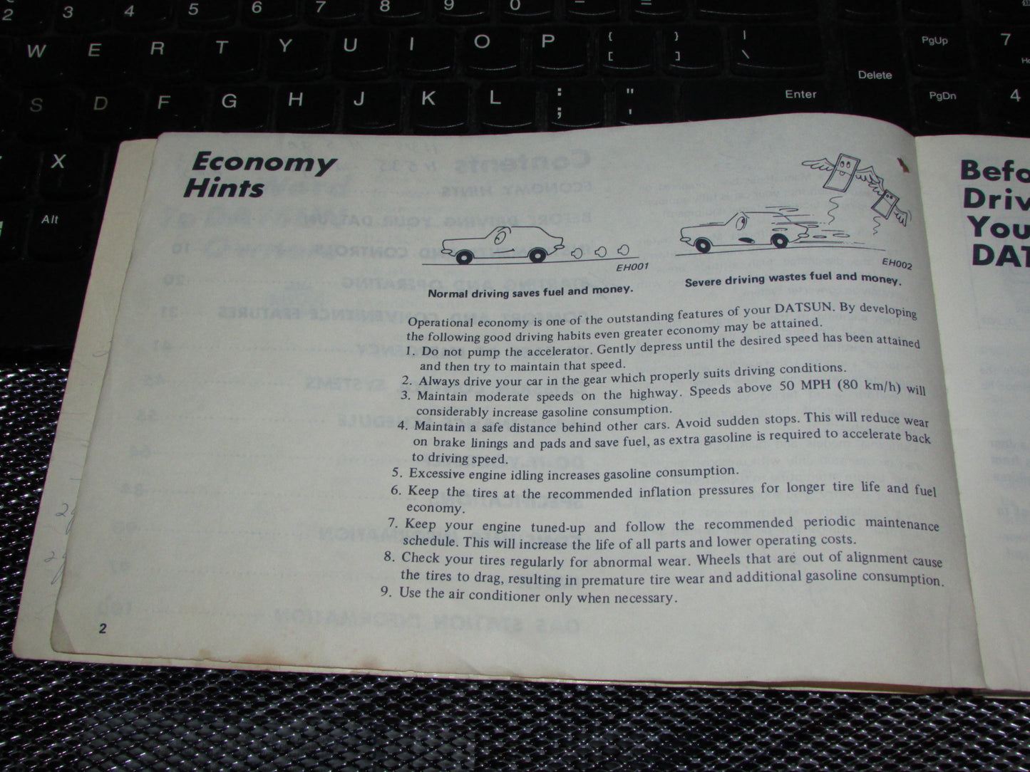 Datsun 200SX (1978) Owners Manual