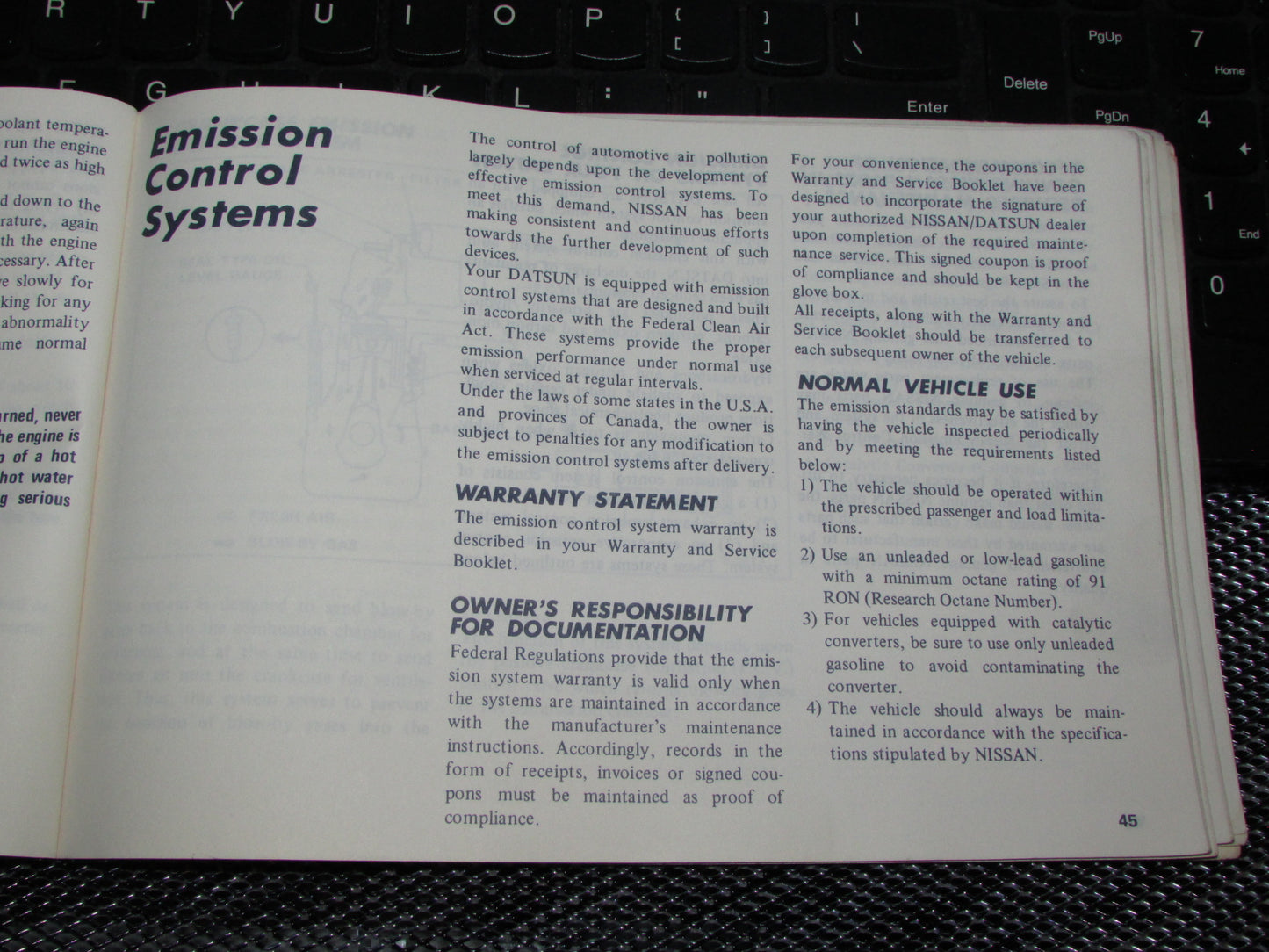 Datsun 200SX (1978) Owners Manual