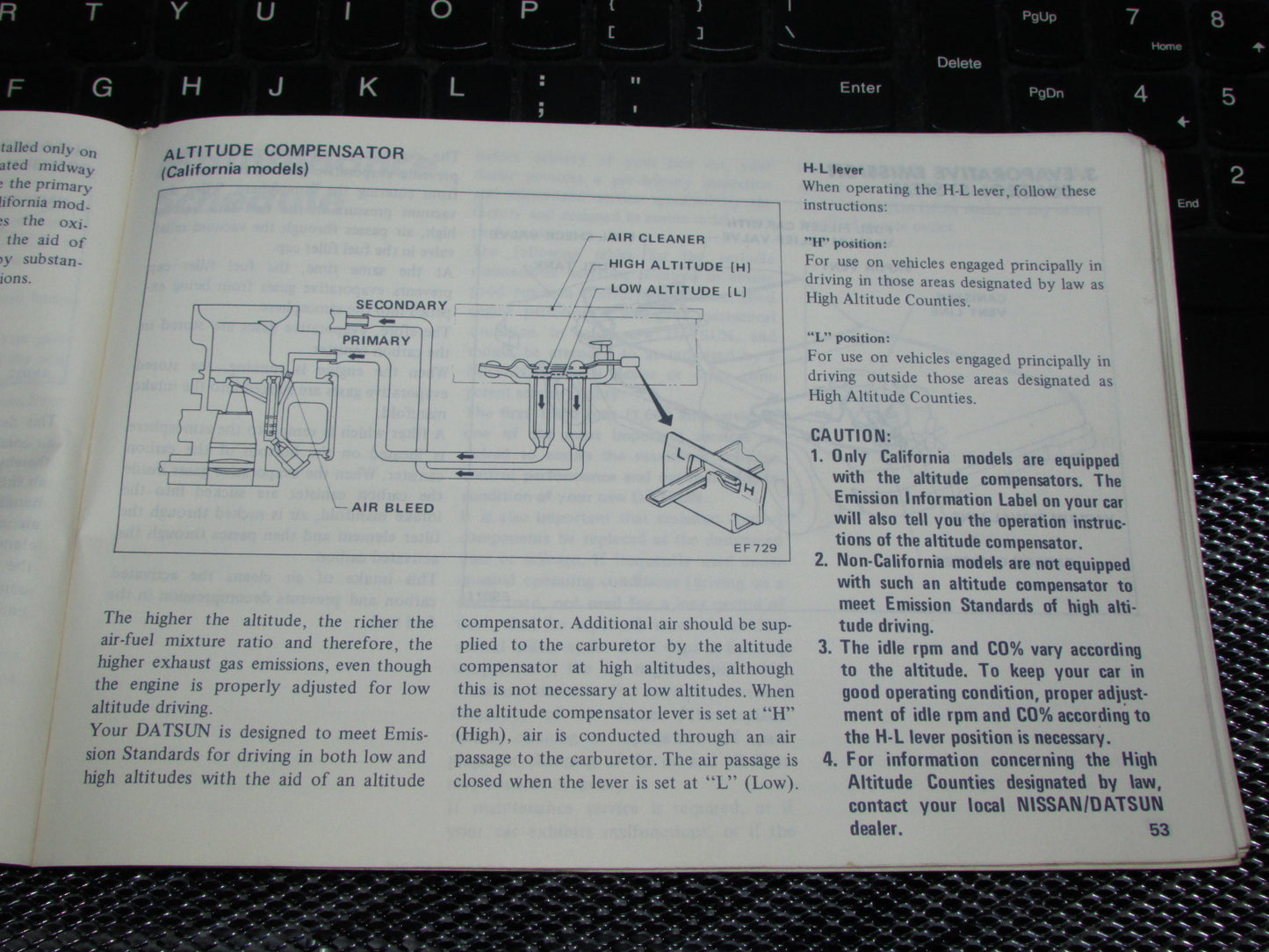 Datsun 200SX (1978) Owners Manual