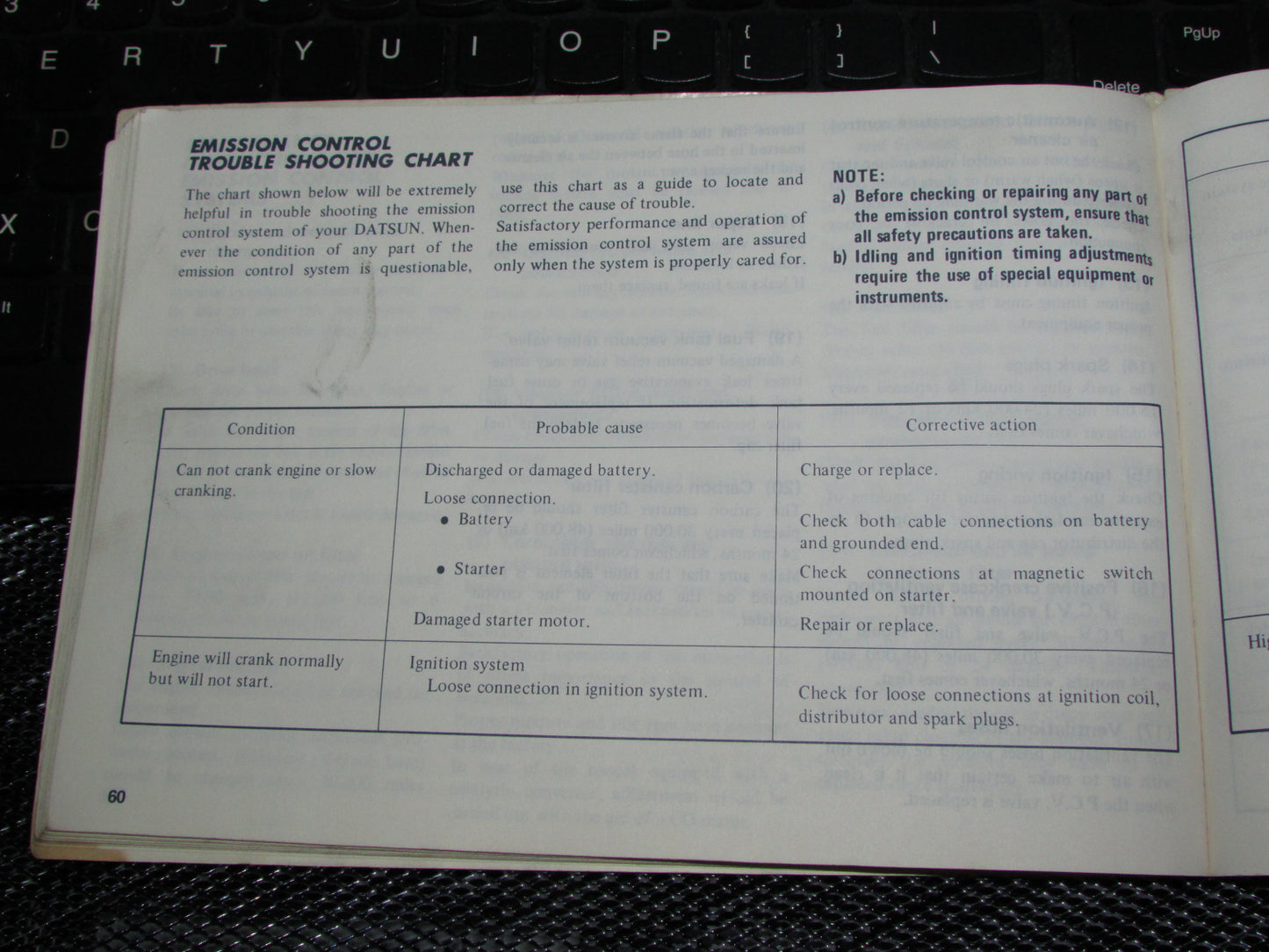 Datsun 200SX (1978) Owners Manual
