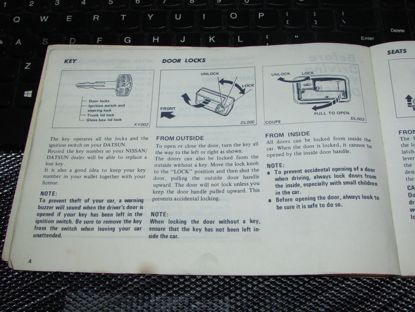 Datsun 200SX (1978) Owners Manual
