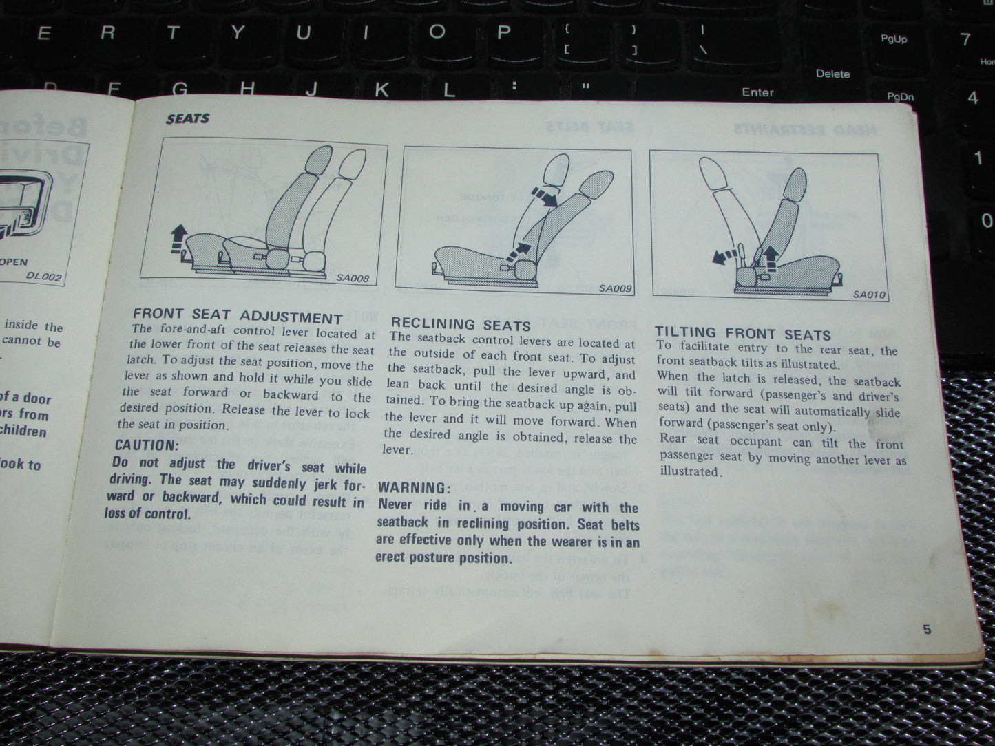 Datsun 200SX (1978) Owners Manual