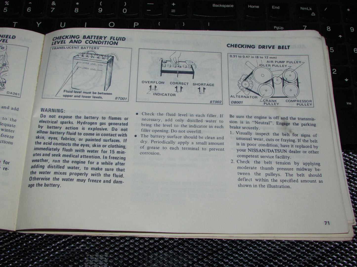 Datsun 200SX (1978) Owners Manual