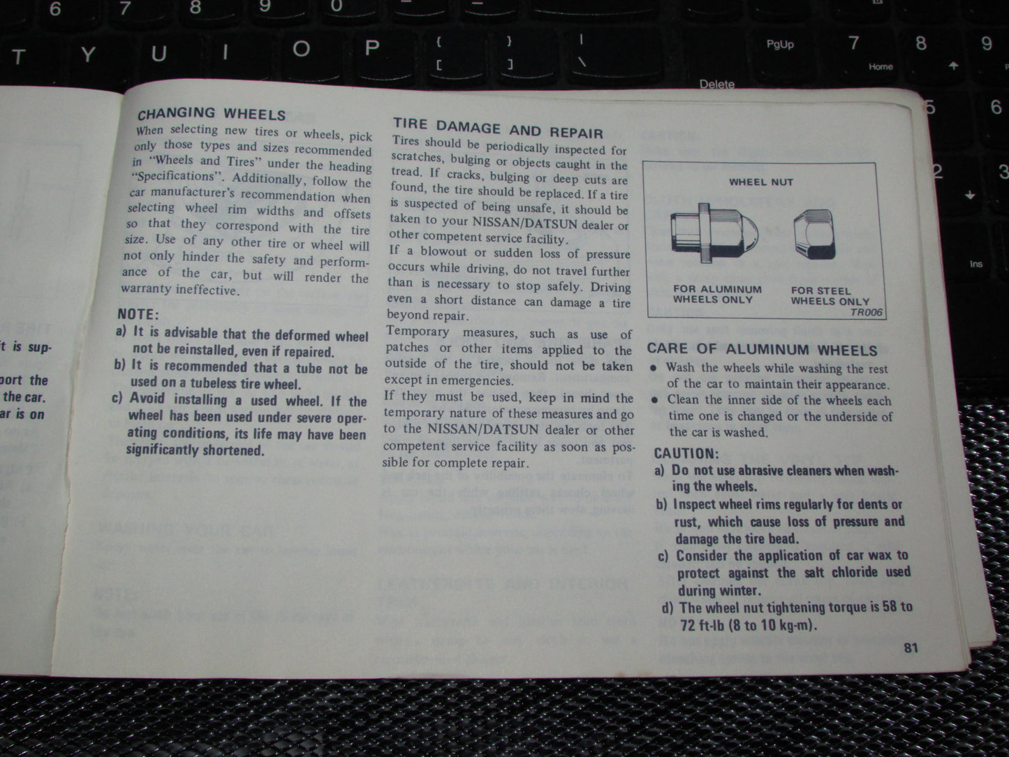 Datsun 200SX (1978) Owners Manual