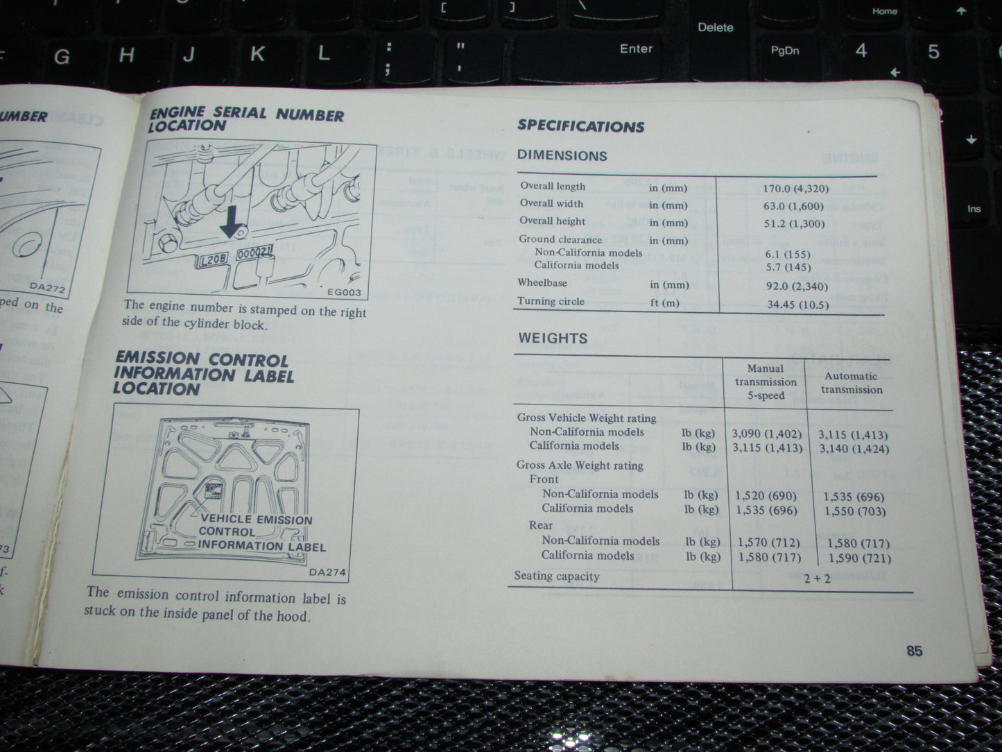 Datsun 200SX (1978) Owners Manual